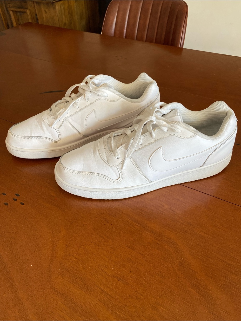 Nike court vision low triple whites